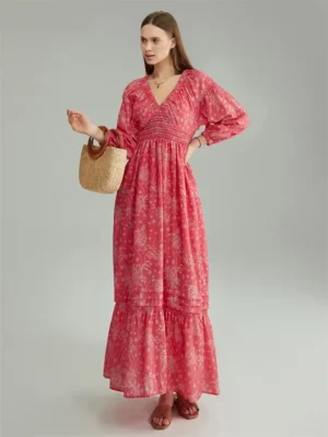 Women Floral Flowy Long Dress